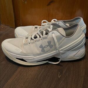 Under Armour White and Gray Athletic Shoes - Steph Curry Edition